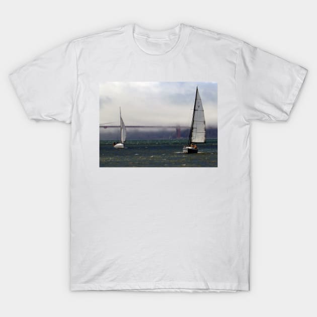 San Francisco, Golden Gate, yachts T-Shirt by IgorPozdnyakov